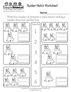 Number Match Worksheet