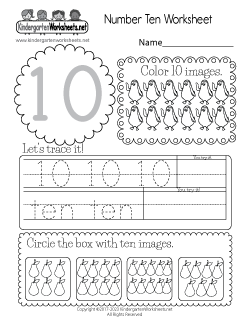 Number Ten Worksheet