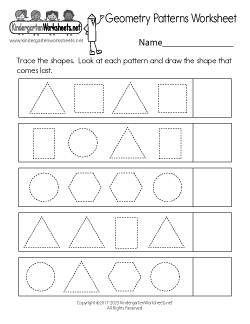 Free Kindergarten Patterns Worksheets Leaning To Arrange Objects Into Patterns