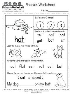 Phonics Worksheet