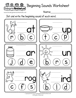 Beginning Sounds Worksheet