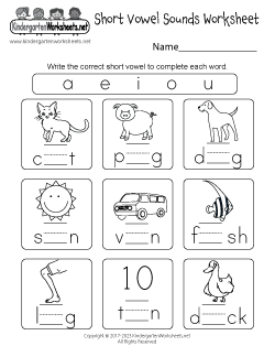 Free Kindergarten Phonics Worksheets Connecting Spoken Words With Letters