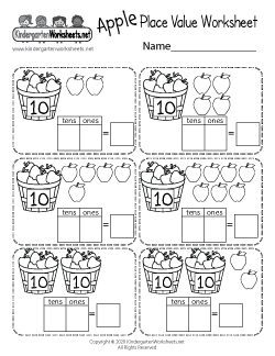 Apple Place Value Worksheet