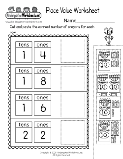 Place Value Worksheets For Kindergarten Free Printables