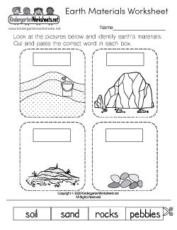 Earth Materials Worksheet