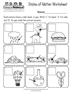 States of Matter Worksheet