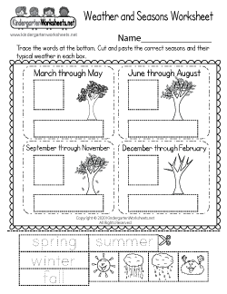 Weather and Seasons Worksheet