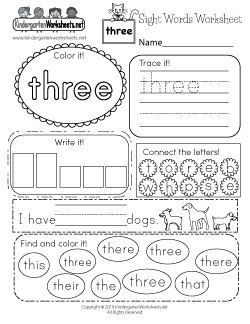Basic Sight WordsWorksheet