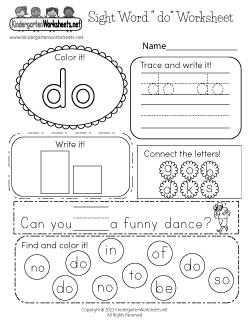 Sight Word “do” Worksheet