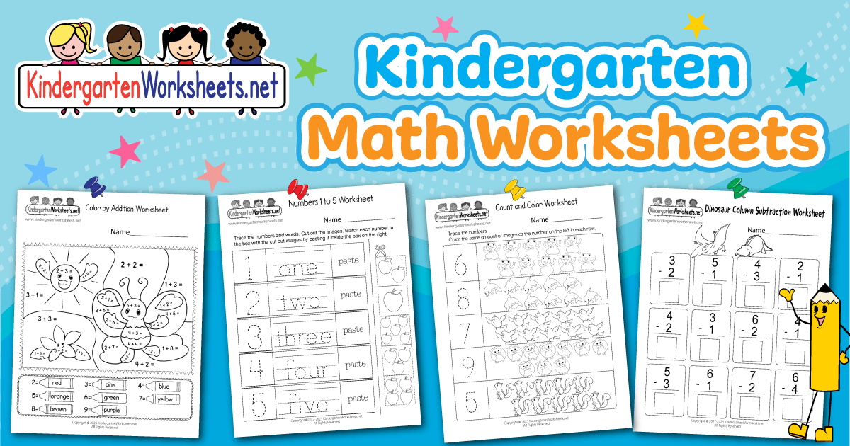 Math Worksheets for Kindergarten (Free Printables)