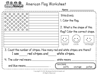 American Flag Worksheet