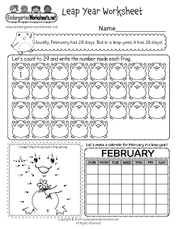 Leap Year Worksheet