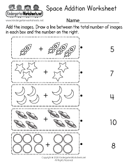 Where space math worksheets kindergarten