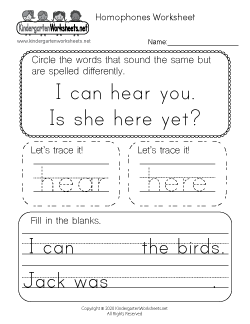 Free Kindergarten English Worksheets - Printable and Online