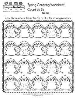 Spring Counting Worksheet