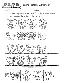 Spring Learning Patterns Worksheet