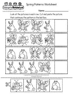 Spring Patterns Worksheet