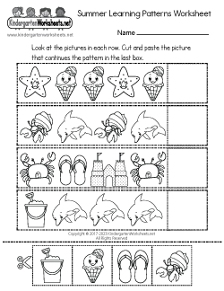 Free Kindergarten Summer Worksheets - Keeping Kids Learning in the Summer