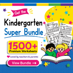 Kindergarten Worksheets Super Bundle with 1,500+ premium worksheets