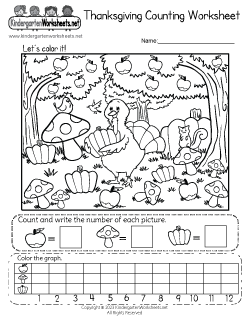 Thanksgiving Counting Worksheet