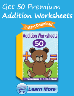 Get the Premium Addition Worksheets Package