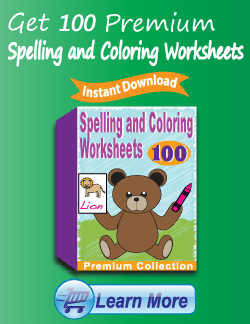 Get the Premium Spelling and Coloring Worksheets Package