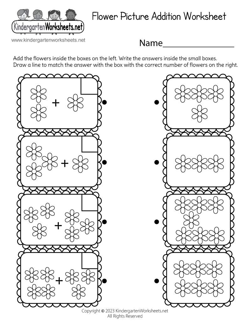Free Printable Kindergarten Math Worksheets Easy Addition Worksheets 