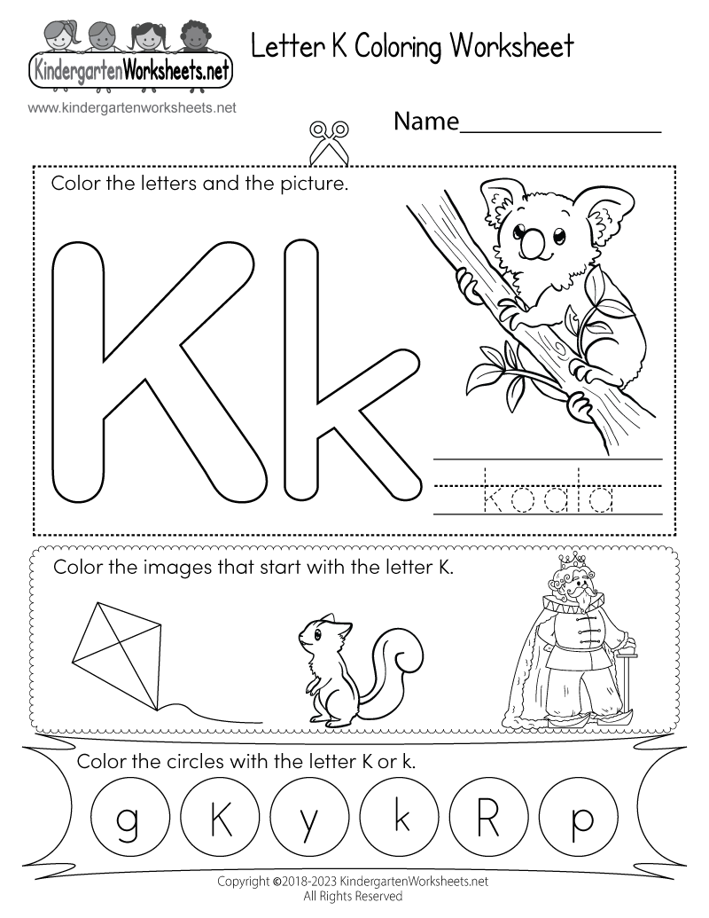 letter k homework