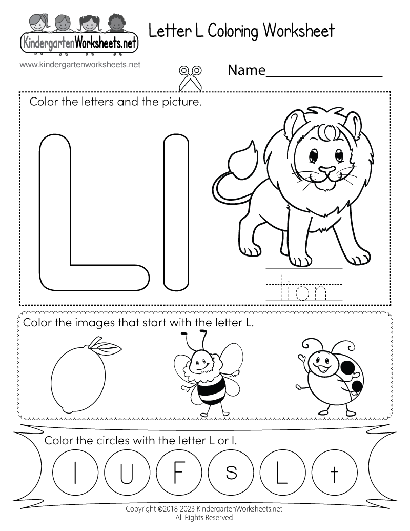 Free Letter L Printable Worksheets