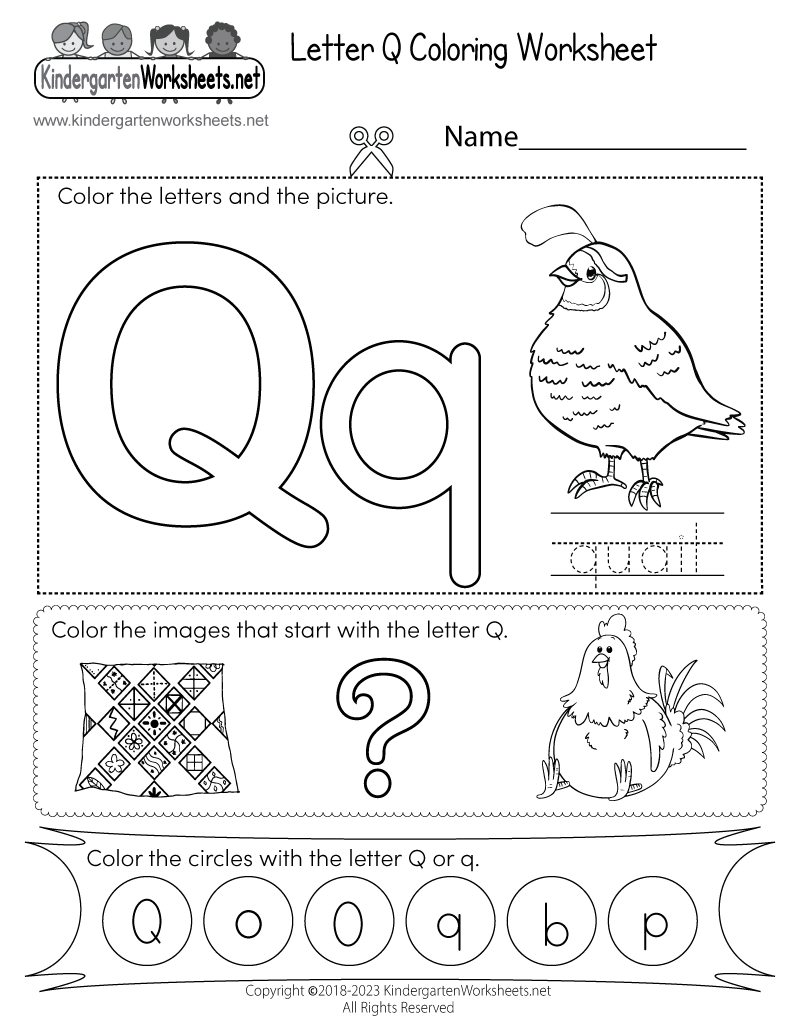 Free Printable Q Worksheets For Kindergarten