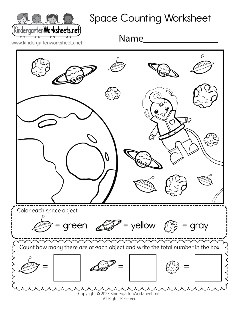 Kindergarten Counting Worksheet - Free Kindergarten Math ...