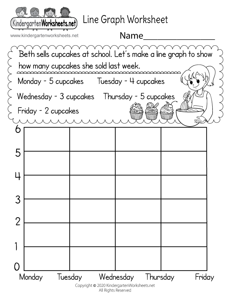 Line Graph Worksheet for Kindergarten - Free Printable, Digital, & PDF In Line Plots With Fractions Worksheet