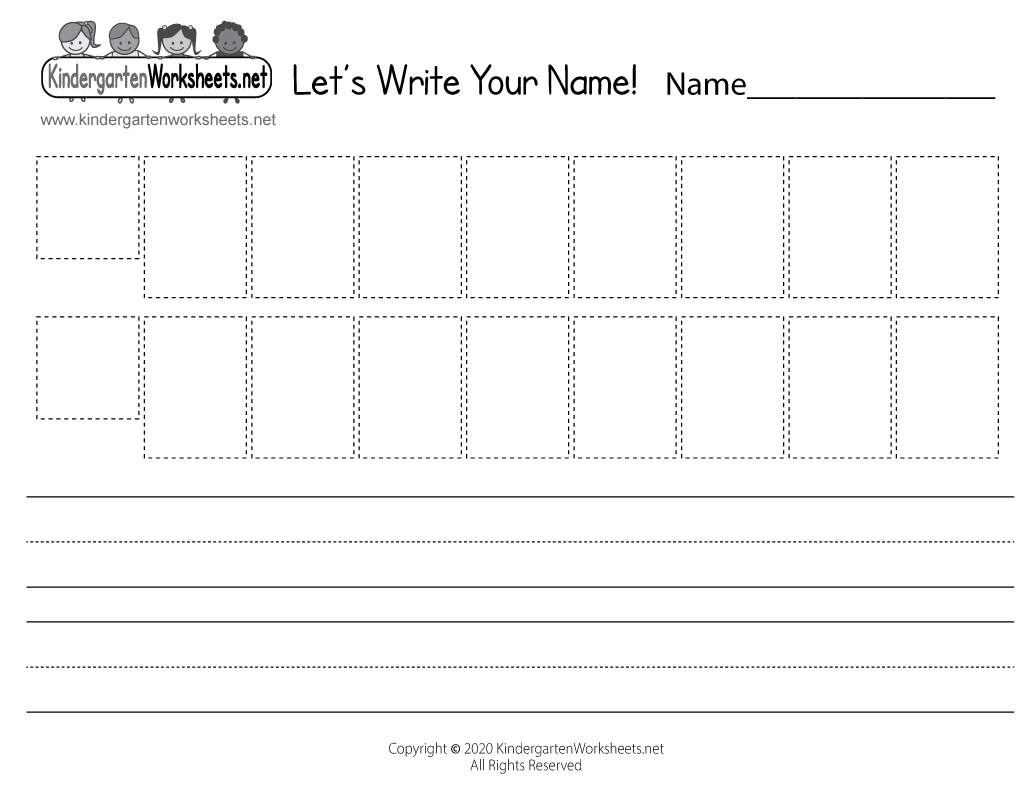 name writing practice worksheets for kindergarten free