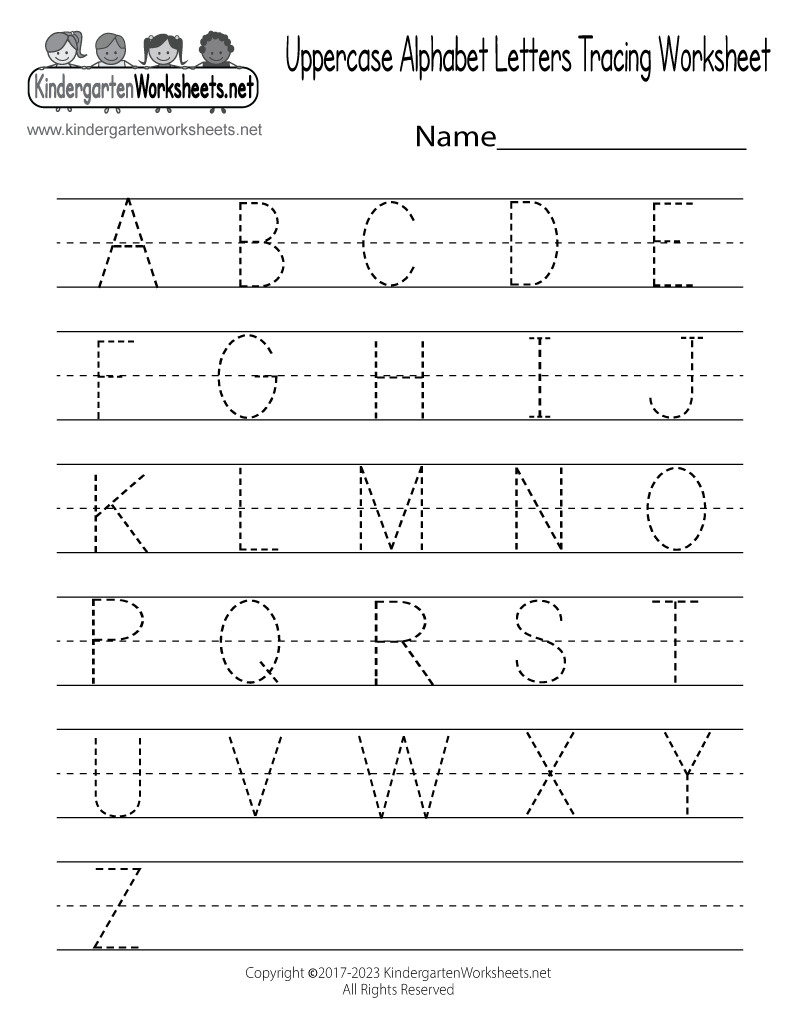 Free Printable Handwriting Practice Worksheet For Kindergarten