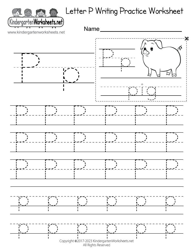 Letter P Writing Worksheets Free Printables