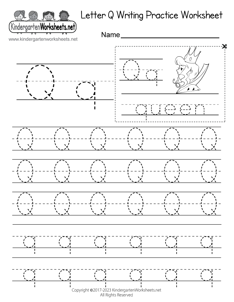 Letter Q Writing Practice Printables In 2021 Writing Practice 