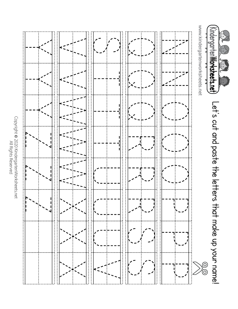 Kindergarten Traceable Uppercase Letters N to Z Worksheet Printable