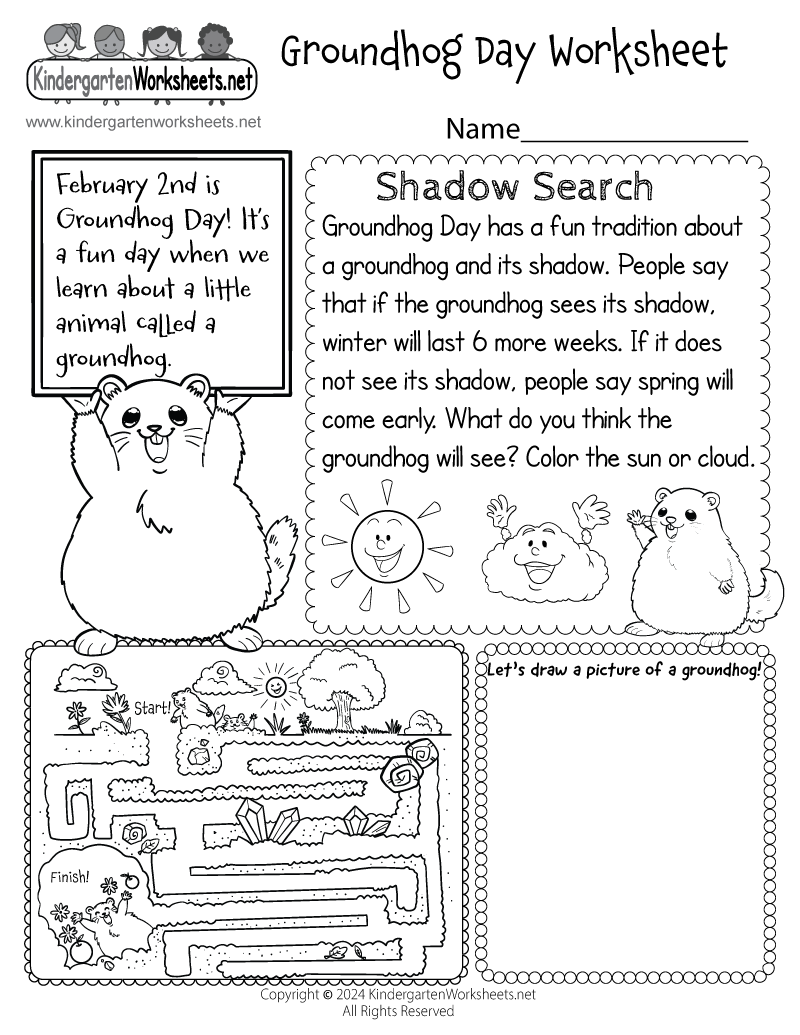 Free Printable Groundhog Worksheets Fanny Printable