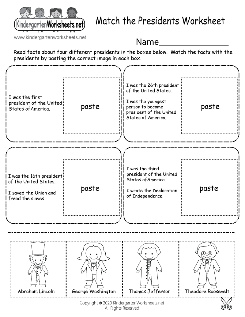 match-the-presidents-worksheet-for-kindergarten