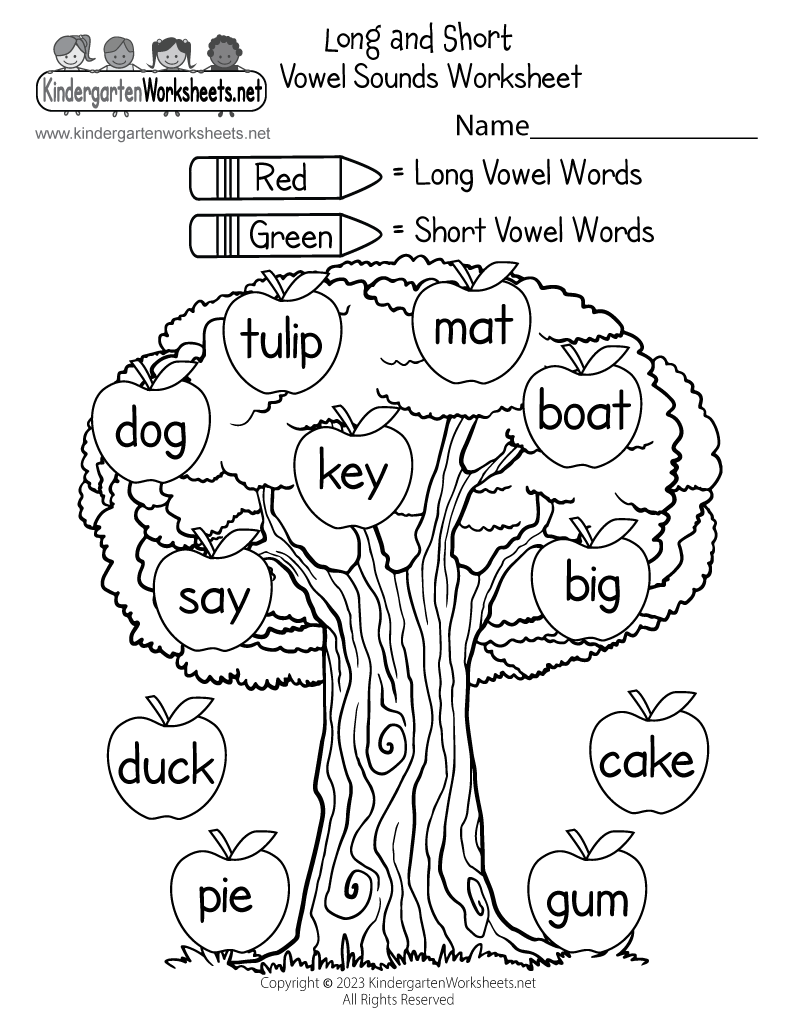 Long And Short Vowel Sounds Worksheet Free Printable Digital PDF