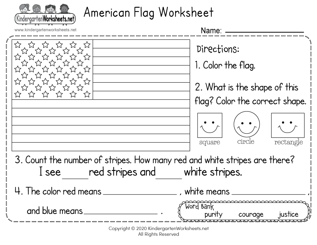 Free Printable American Flag Worksheets Free Printable Templates