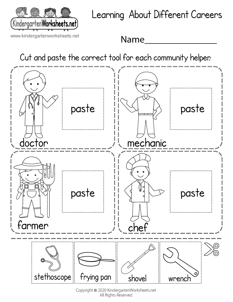 Learning About Different Careers Worksheet Free Printable Digital Pdf