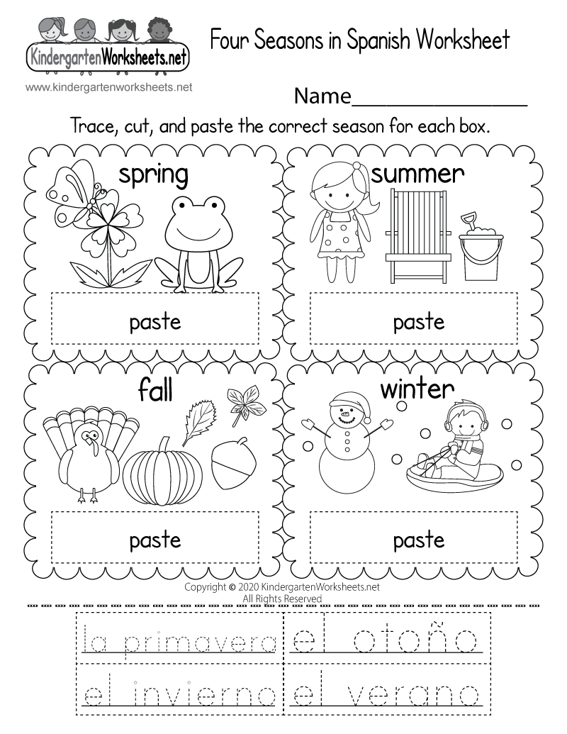 Free Printable Worksheets In Spanish For Kindergarten