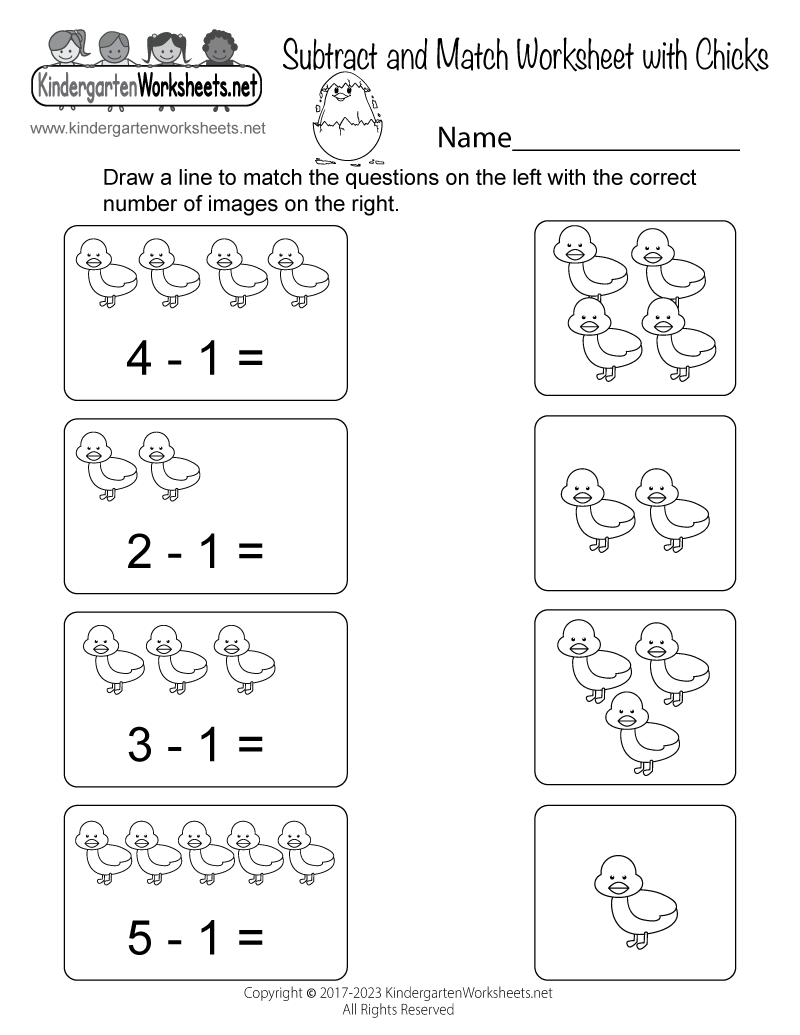 free-printable-subtract-and-match-worksheet