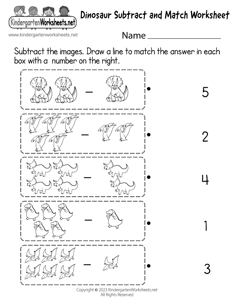 subtracting worksheet free kindergarten math worksheet