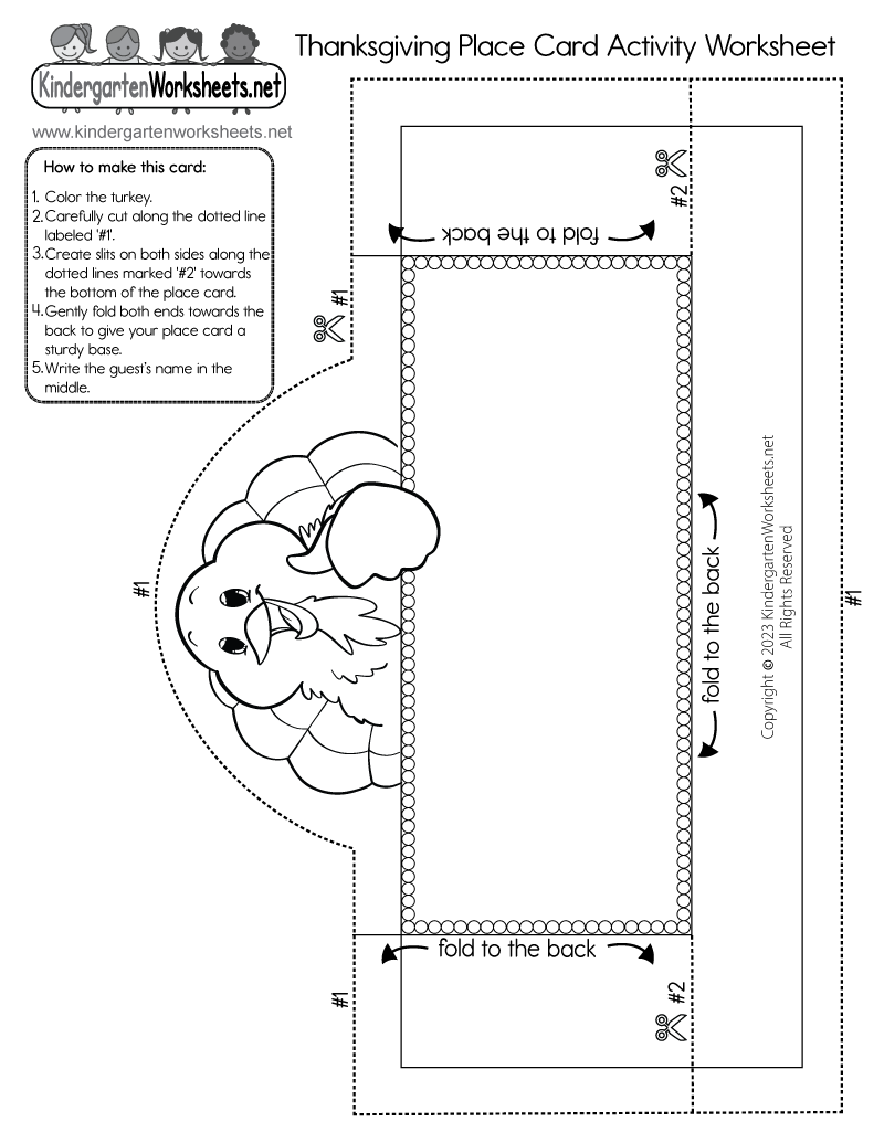 Free Thanksgiving Activity Sheets For Kindergarten