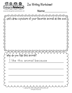 Free Zoo Worksheets for Kindergarten - Learning With Cute Animals